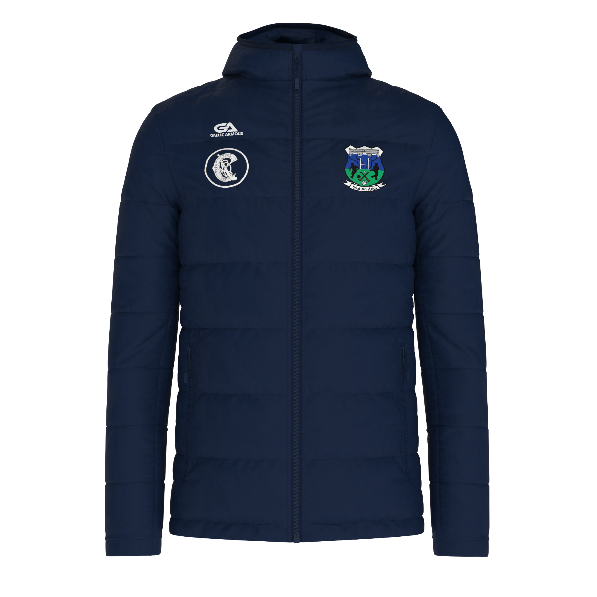 Ballina Camogie Hooded Padded Navy Jacket