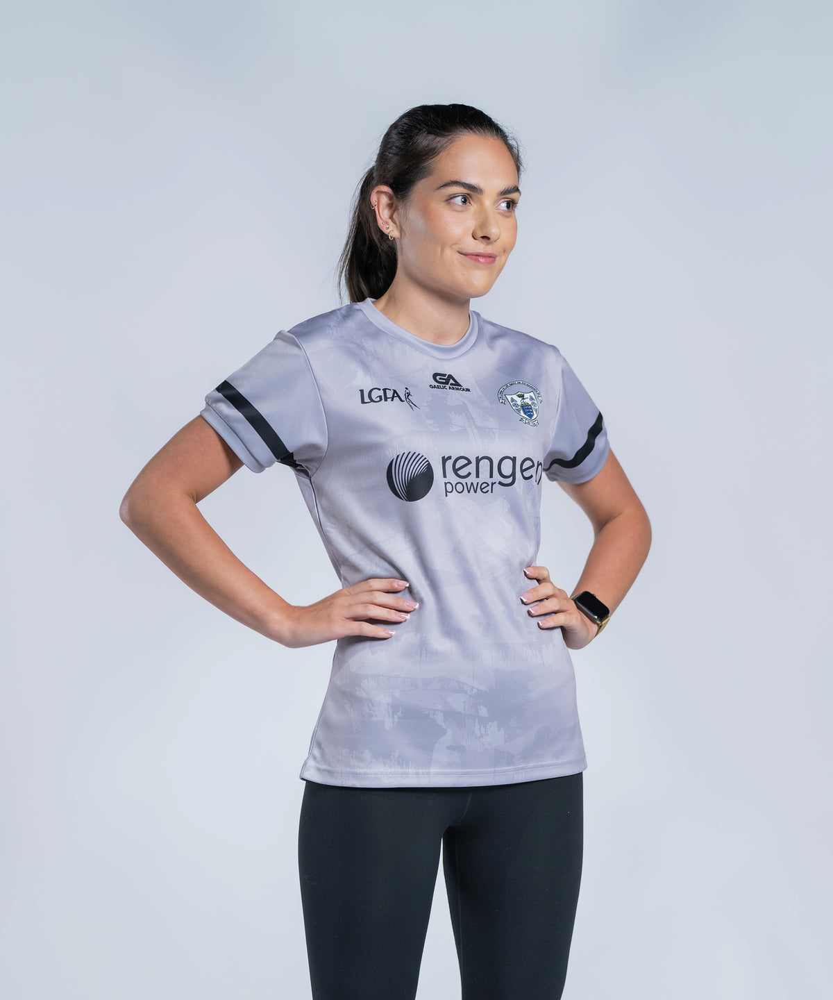 Kids Clare LGFA Training Jersey Silver