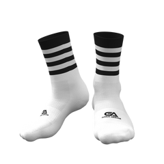 Kids GAA Midi Socks Black White Hoops