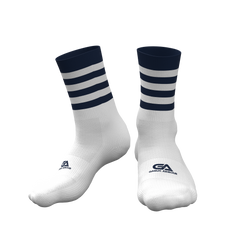 Kids GAA Midi Socks Navy White Hoops