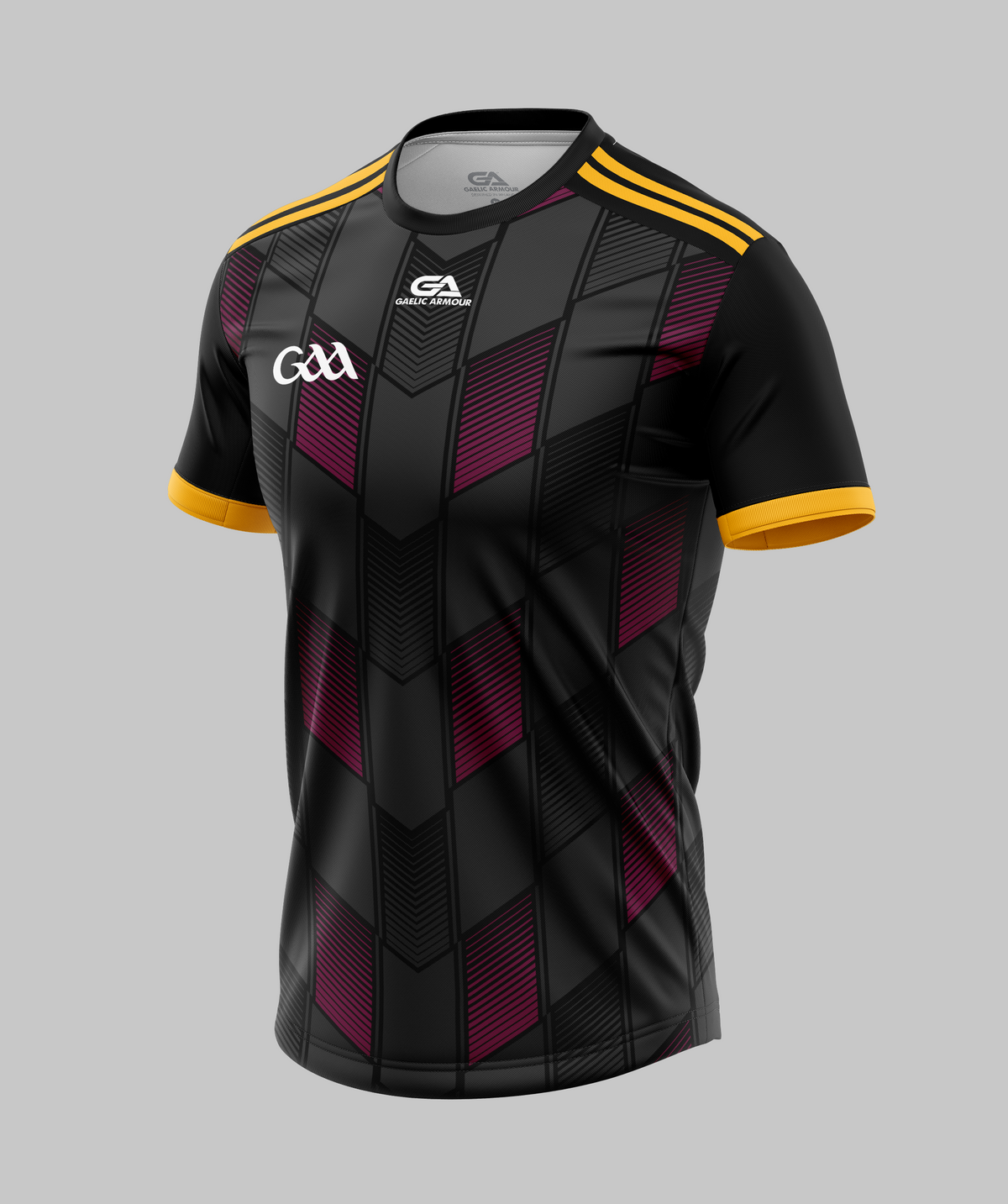 GAA Training Jersey 2204 Black Maroon Amber