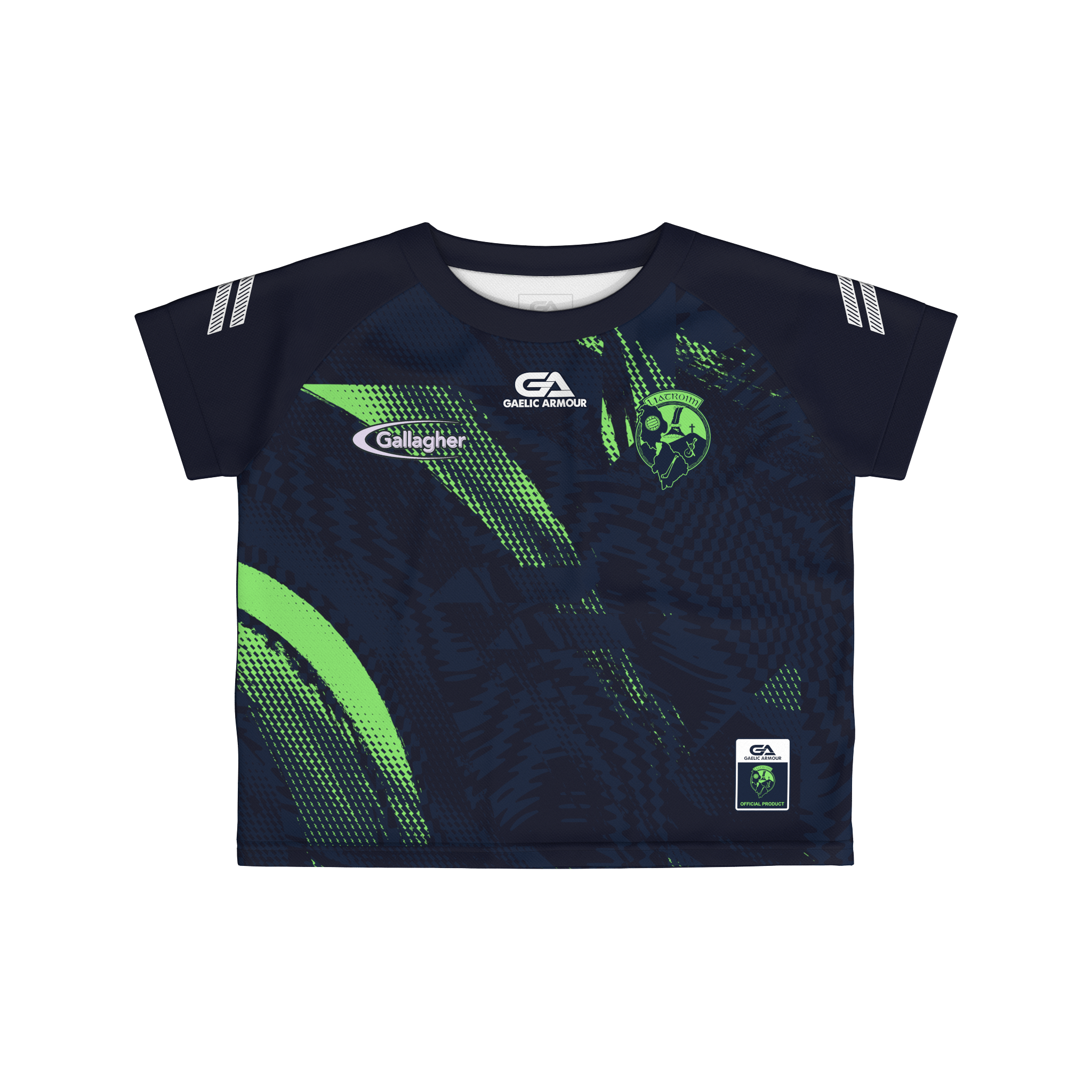 Leitrim GAA  Kids Training Jersey Navy Lime 2025