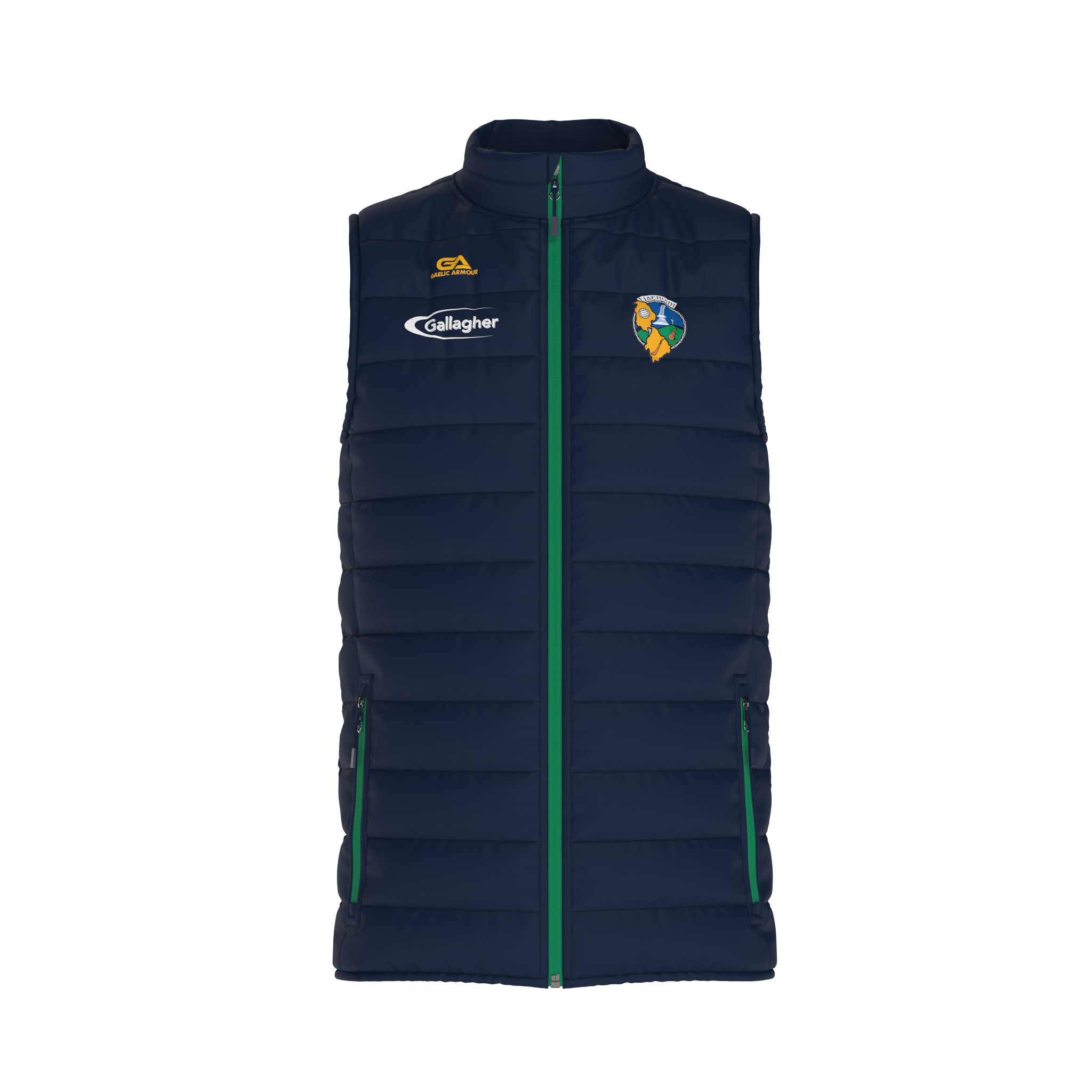 Leitrim GAA Navy Green Gilet