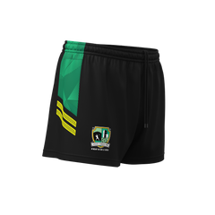 Millstreet Camogie Playing Shorts Black Green Yellow 2401