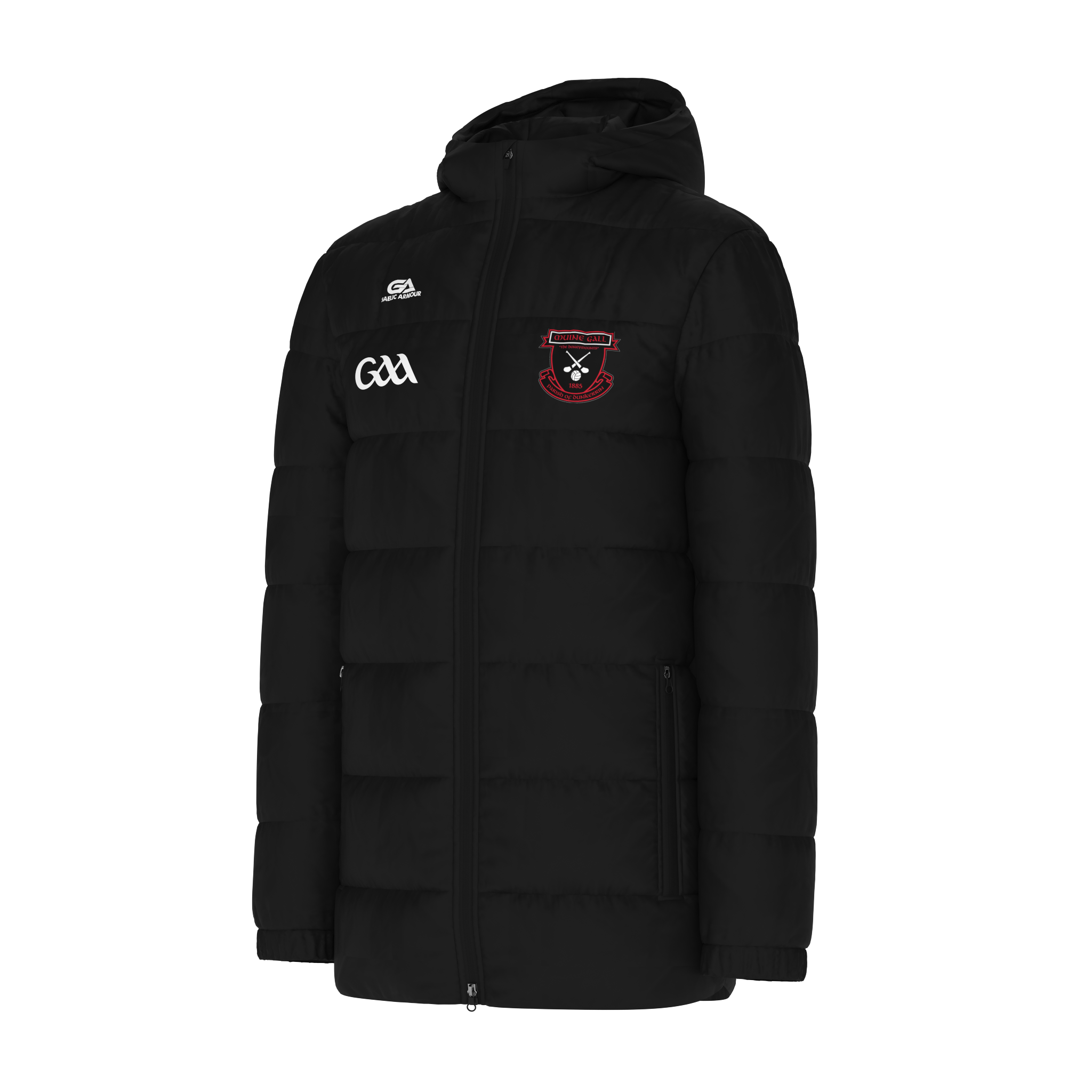 Moneygall GAA Hooded Padded Parka Black