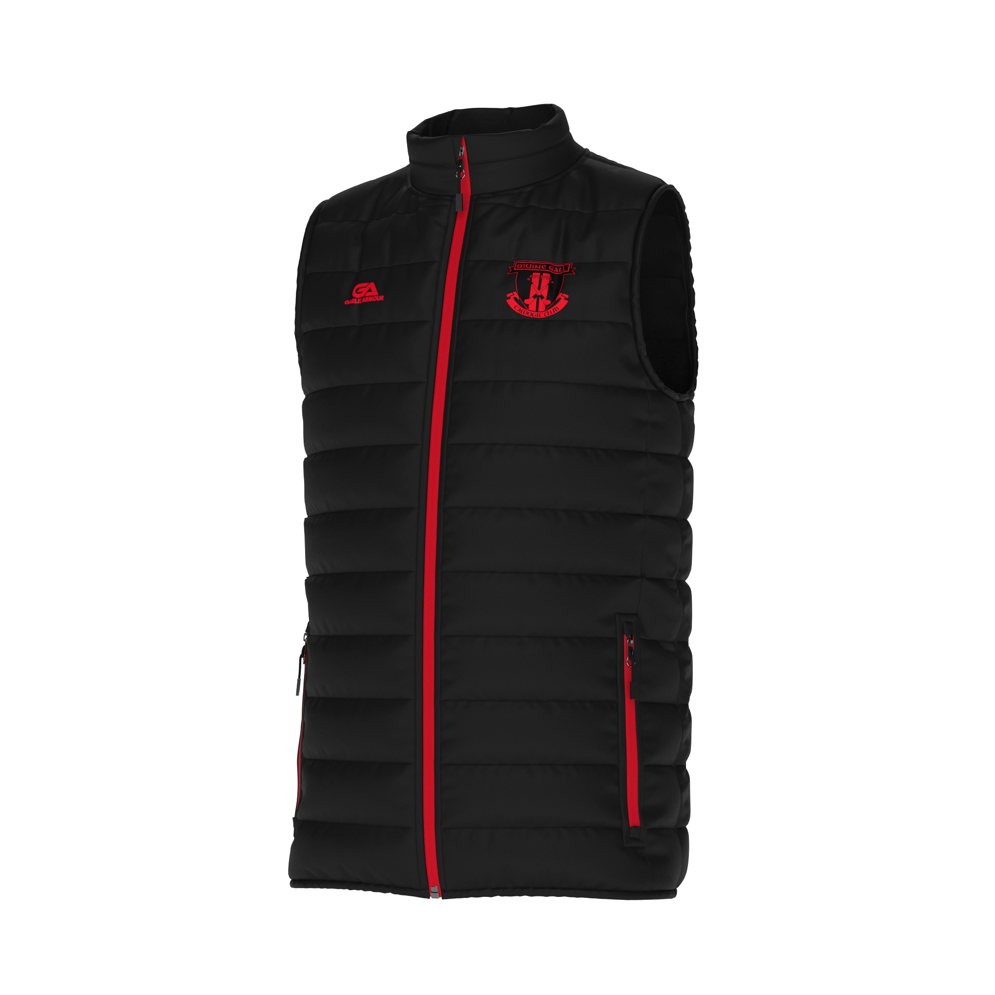 Moneygall Camogie Black Red Gilet