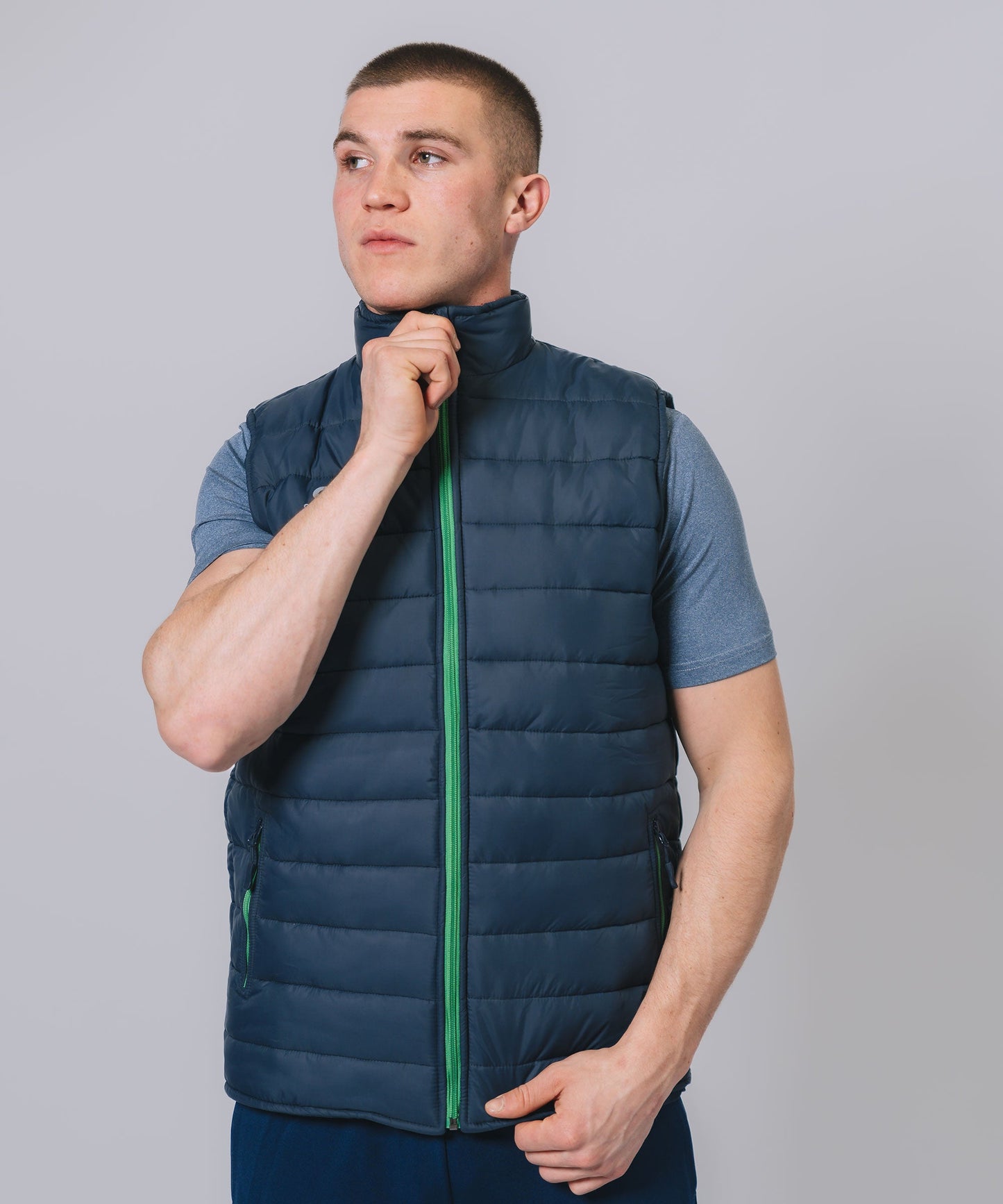 Kids Team Navy Green Gilet