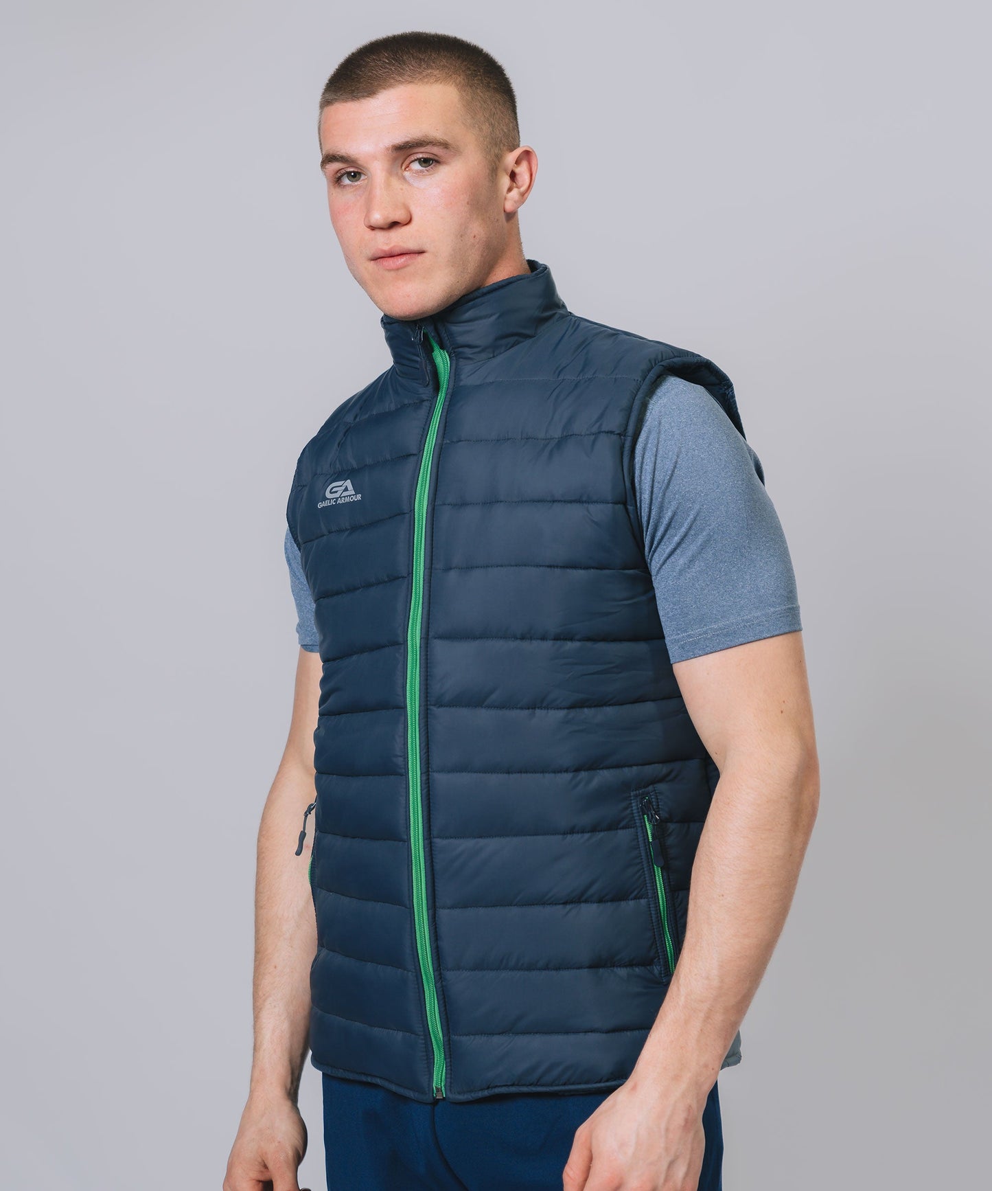 Kids Team Navy Green Gilet