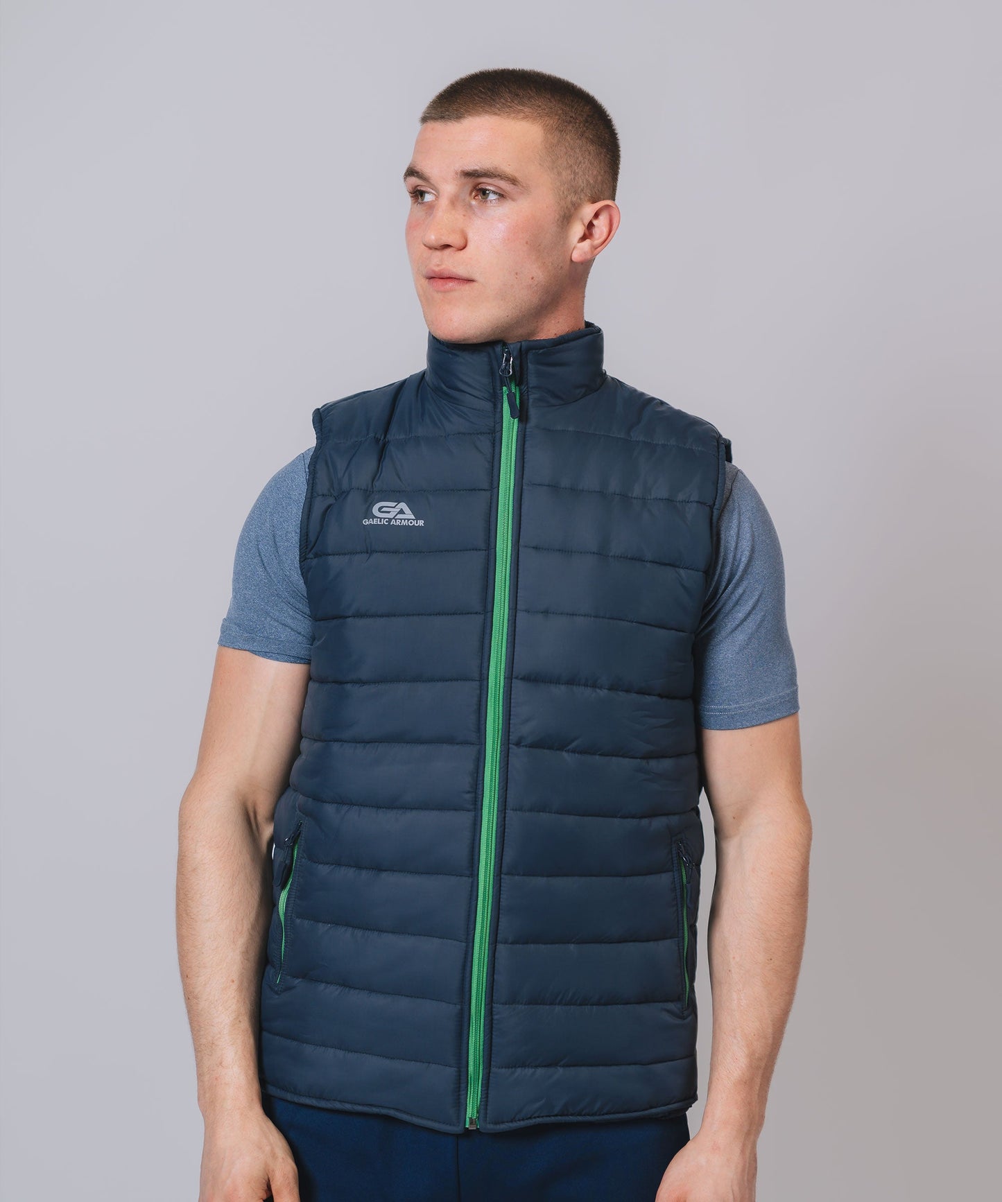 Kids Team Navy Green Gilet