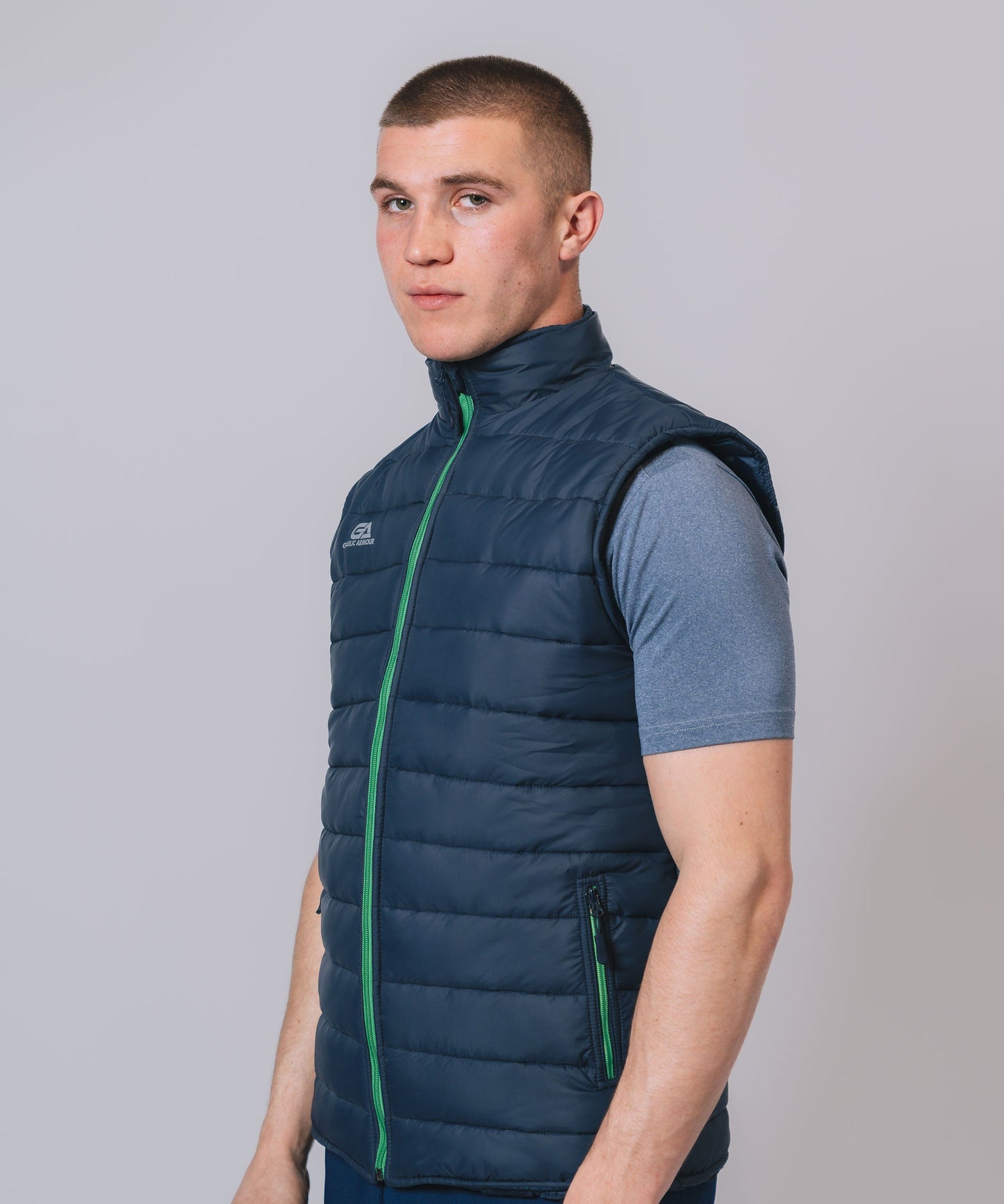 Kids Team Navy Green Gilet