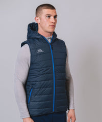 Kids Team Navy Royal Hooded Gilet