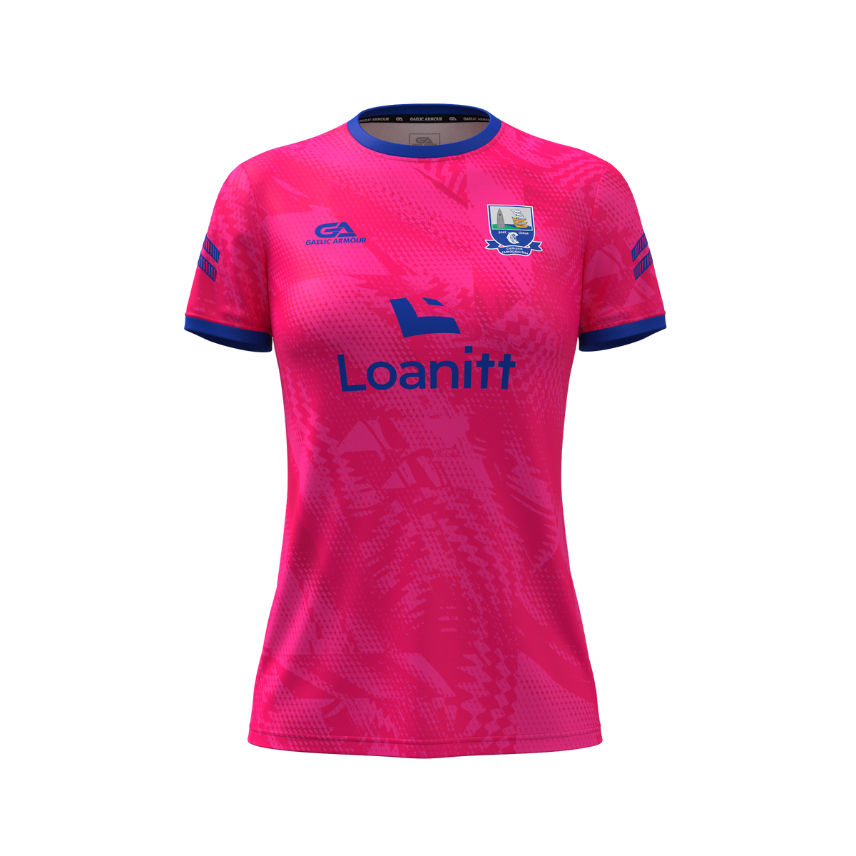 Waterford Camogie Custom Training Jersey Ladies Fit Pink