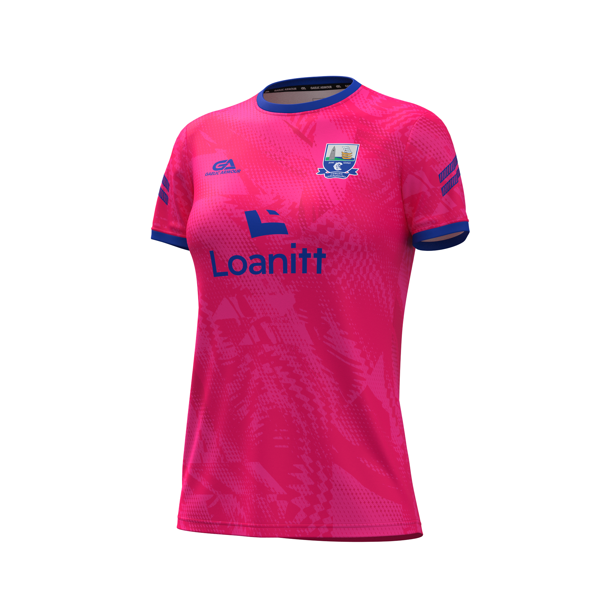 Waterford Camogie Custom Training Jersey Ladies Fit Pink