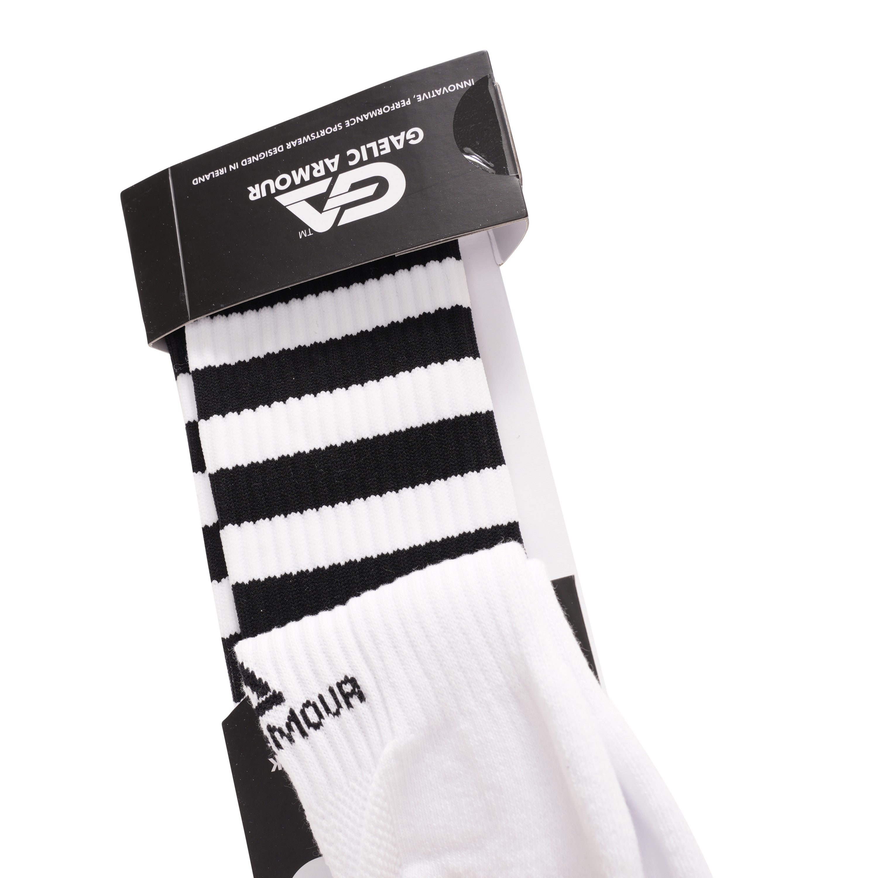 Kids GAA Midi Socks Black White Hoops