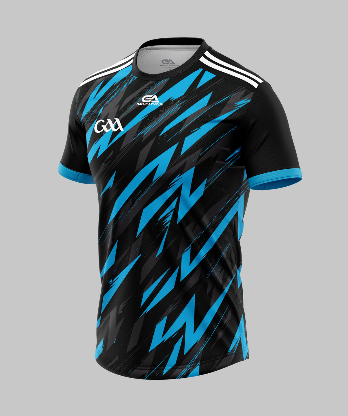 GAA Training Jersey 2201 Black Cyan