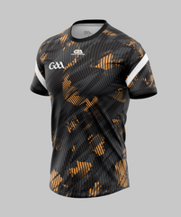 Kids GAA Training Jersey 2202 Black Orange