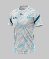 Kids GAA Training Jersey 2202 White Cyan