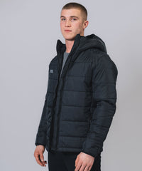 Hooded Padded Black Jacket