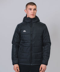 Hooded Padded Black Jacket