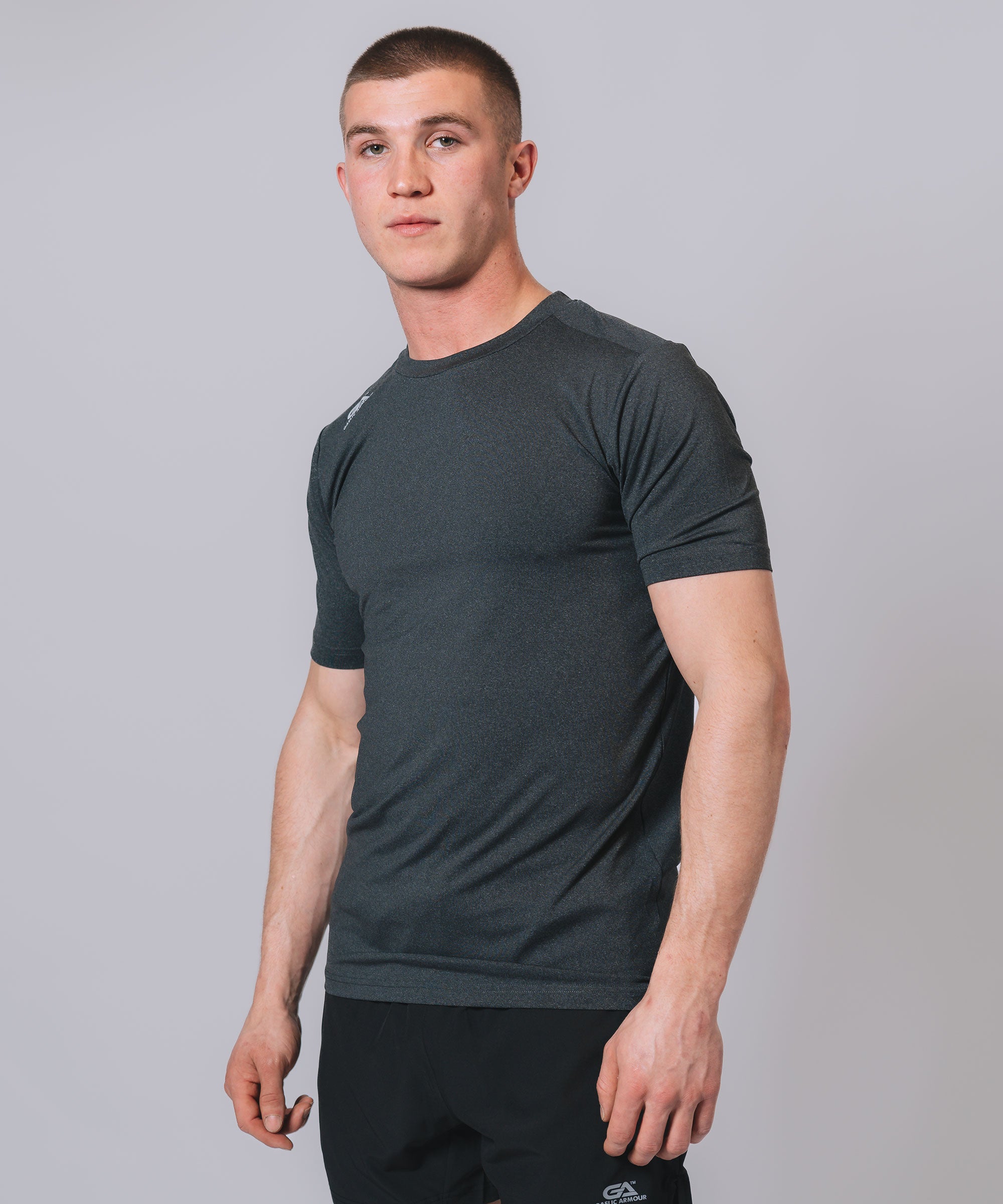 Flex Black Marl Tee