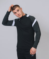 Culainn 1/4 Zip Black Marl White