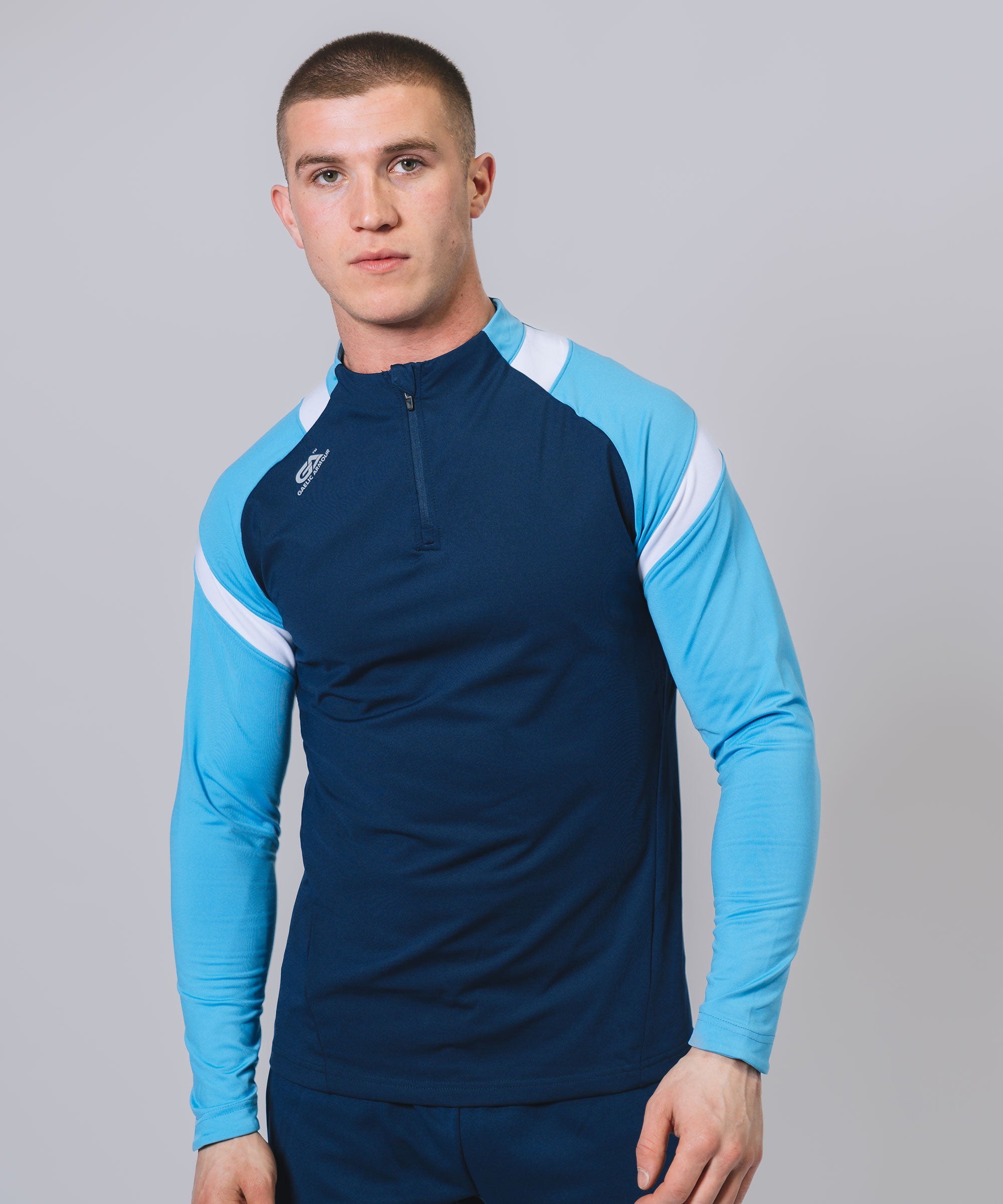 Culainn 1/4 Zip Navy Sky White