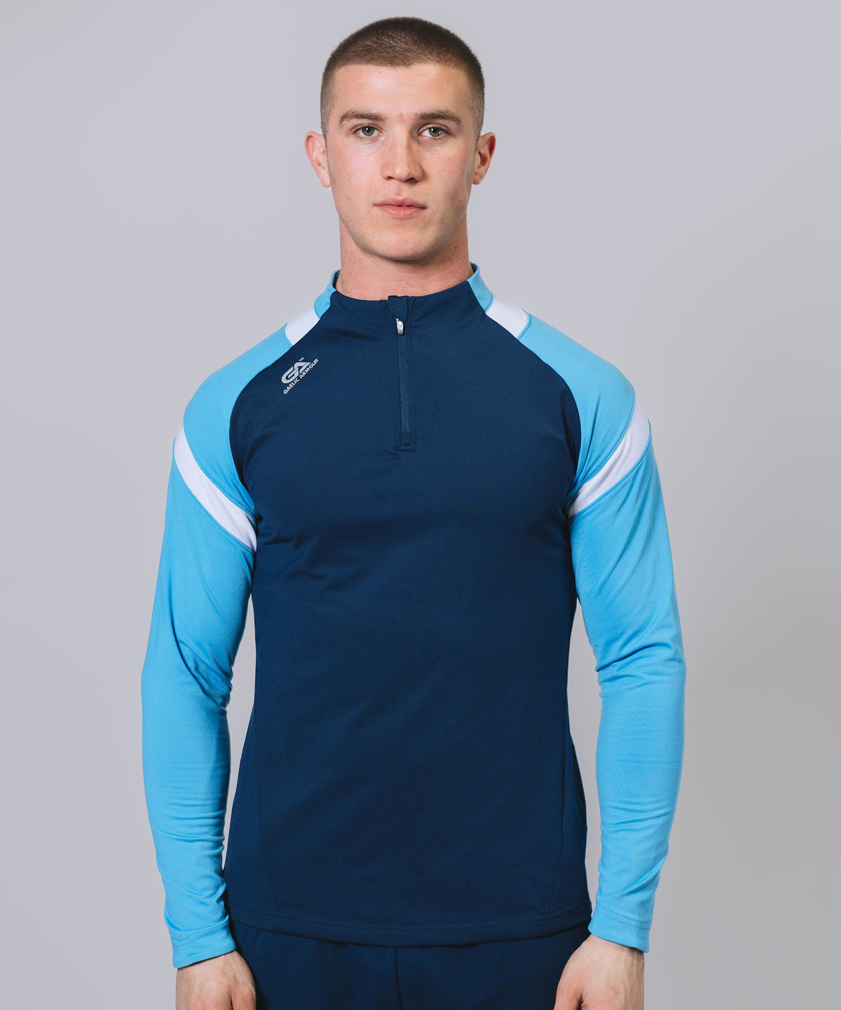 Culainn 1/4 Zip Navy Sky White