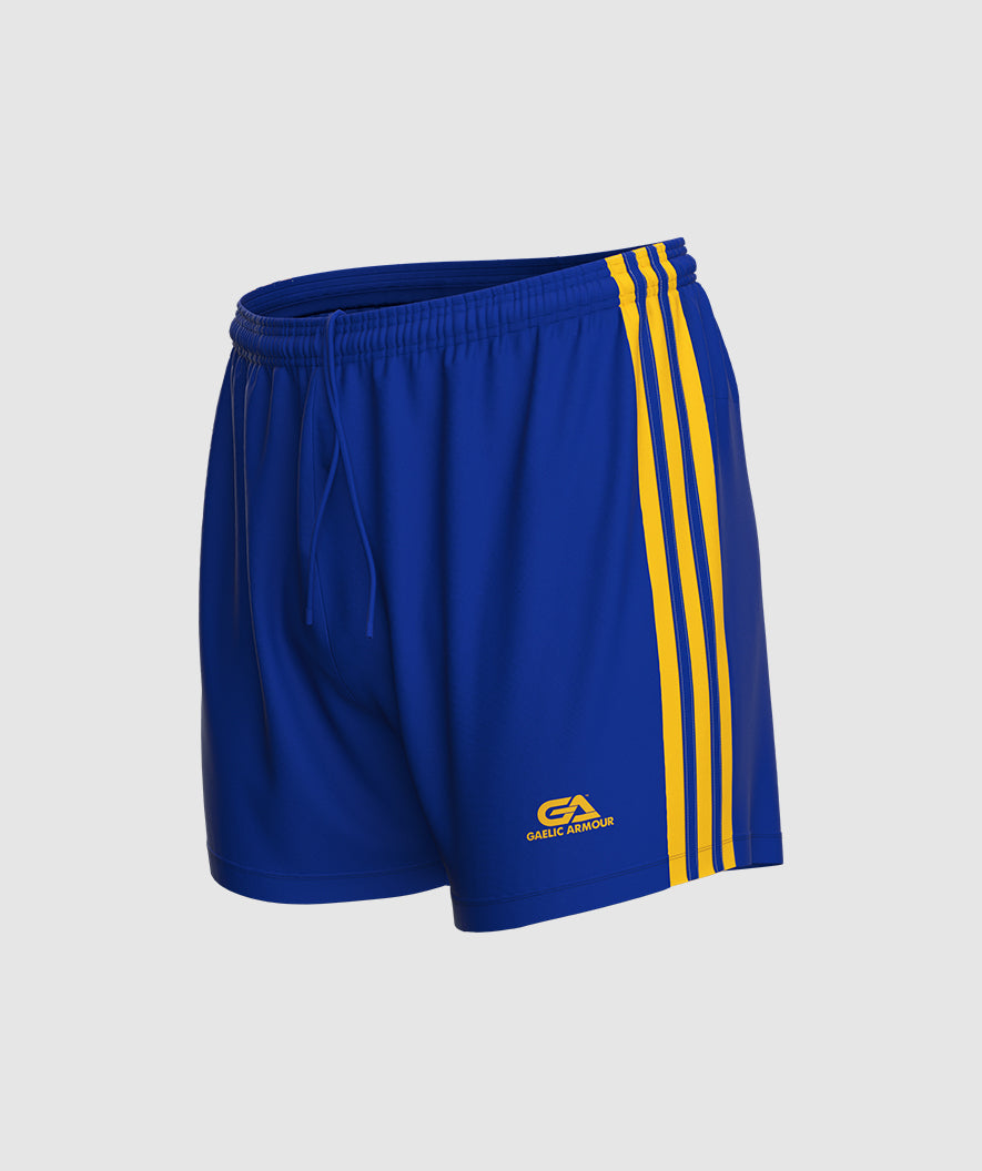 Kids GAA Official Match Shorts Royal Amber