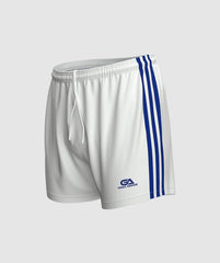 Kids GAA Official Match Shorts White Royal