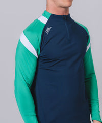 Culainn 1/4 Zip Navy Green White