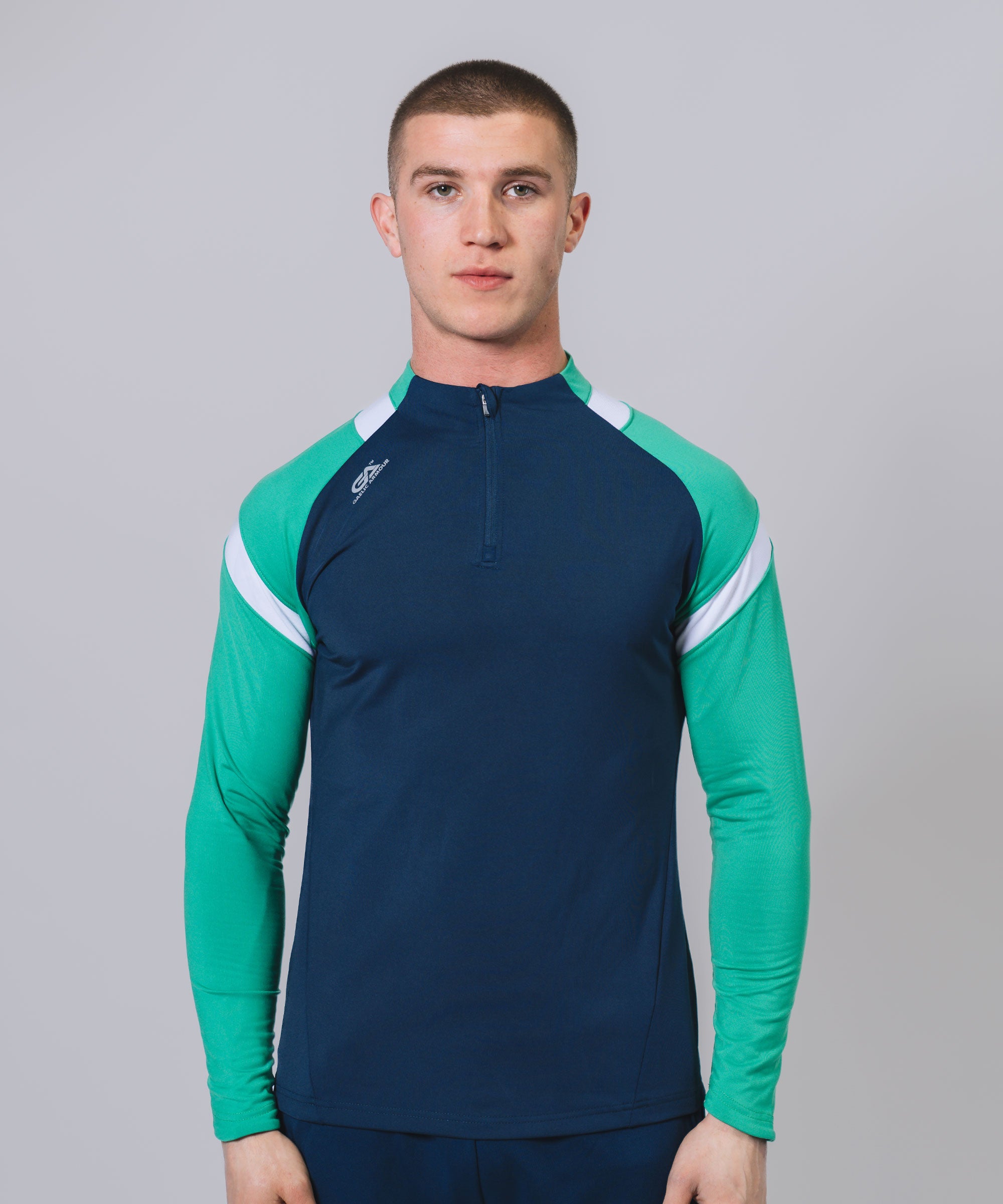 Culainn 1/4 Zip Navy Green White