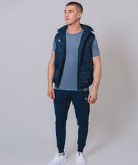 Hooded Padded Navy Gilet