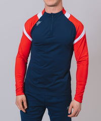 Culainn 1/4 Zip Navy Red White