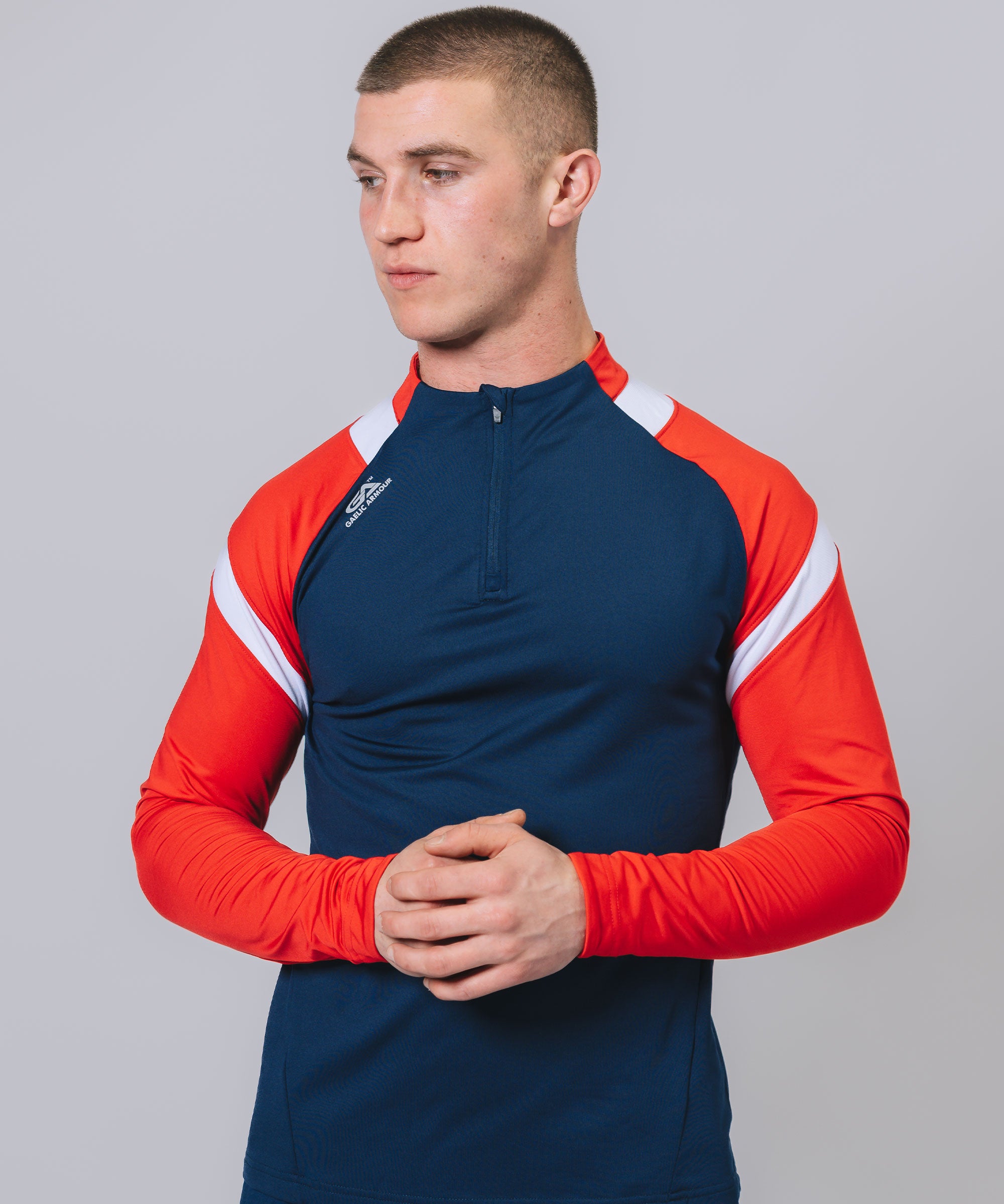 Culainn 1/4 Zip Navy Red White