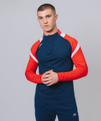 Culainn 1/4 Zip Navy Red White