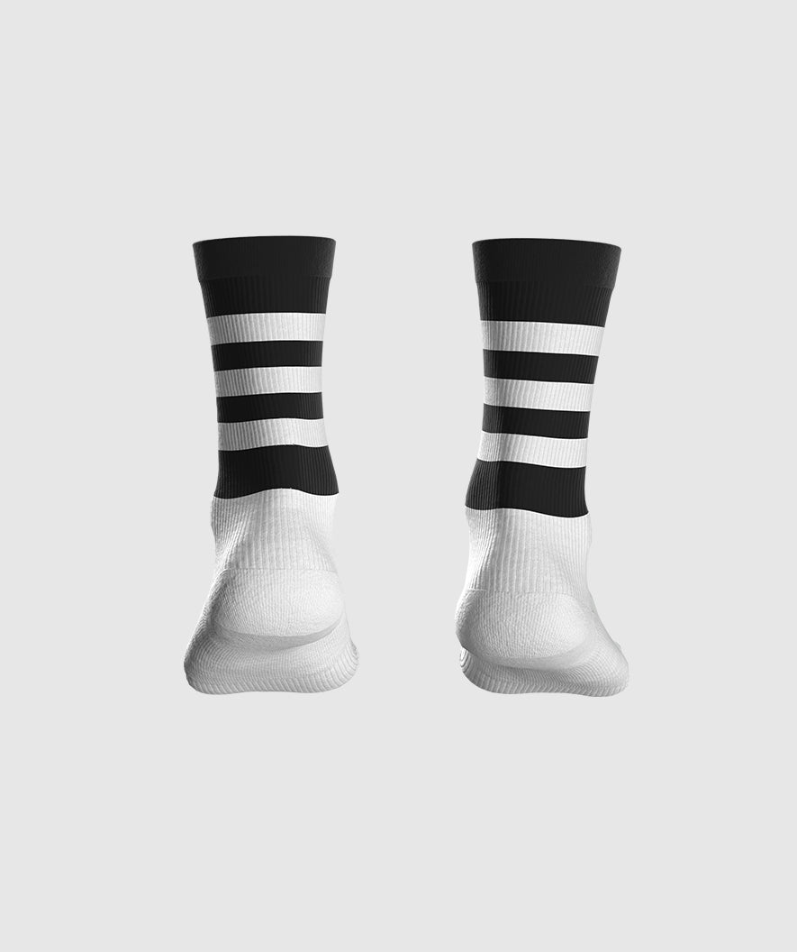 Kids GAA Midi Socks Black White Hoops