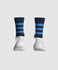 Kids GAA Midi Socks Navy Sky Hoops