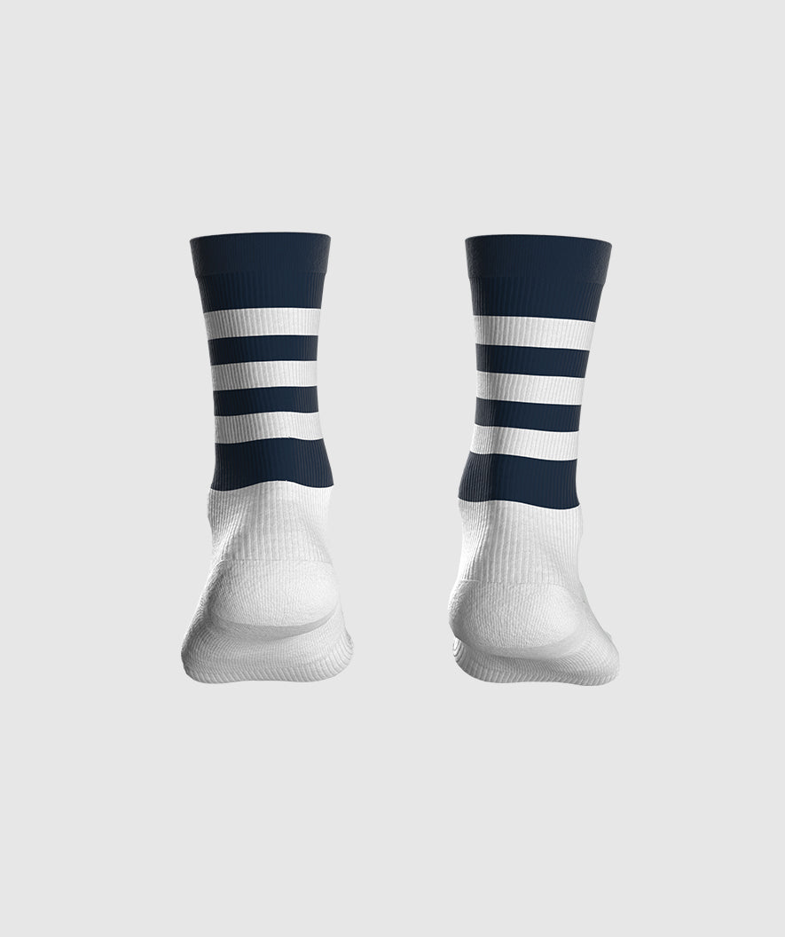 Kids GAA Midi Socks Navy White Hoops