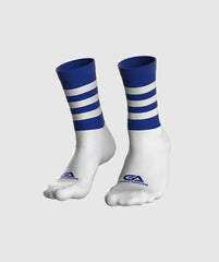 Kids GAA Midi Socks Royal White Hoops